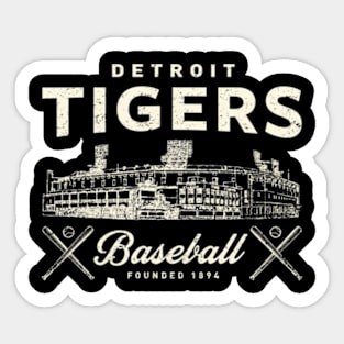 Detroit Tigers Stadium By Buck Sticker